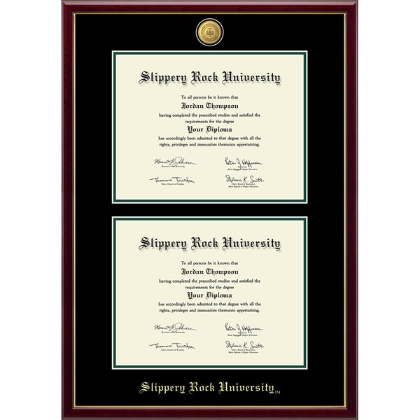 The Rock SGA Bookstore CHURCH HILL DOUBLE DIPLOMA FRAME BLACK & GREEN